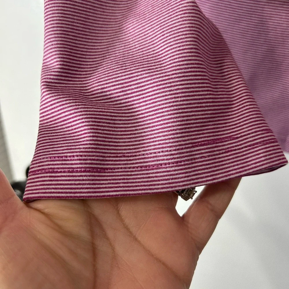 Prana Kinley in Vivid Viola Pinstripe Outdoor Shirt Top Long Sleeve Stretch Sz M - Picture 8 of 14